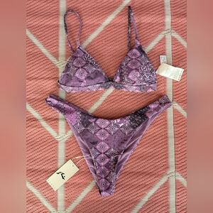 RUSTY Purple Patterned Bikini